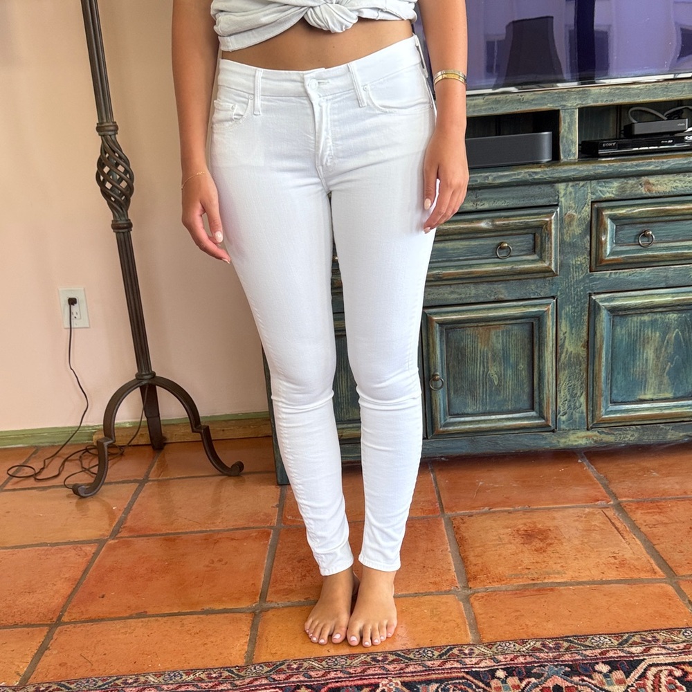 MOTHER White Skinny Jeans